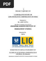 Download Project on LIC India by ViPul SN21555292 doc pdf
