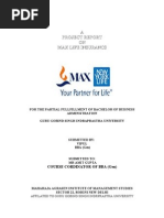 Download Project on Max Life Insuranse by ViPul SN21555526 doc pdf