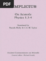 Philoponus Against Proclus On The Eternity Of World - 