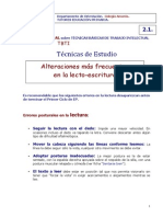 Alteraciones Más Frecuentes en la Lecto-Escritura