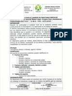 Protocolo para El Manejo de Fracturas Dentales, SLV-As-706, V