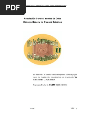 Ifa La Supremacia Del Entendimiento Ii Doc Dieta Aves