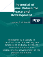 The Potential of Philippine Values For Peace and Development