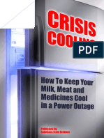 Crisis Cooling save your food in a crisis without electricity, 
