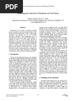 Modeling and Control of a Wheelchair on Two Wheels