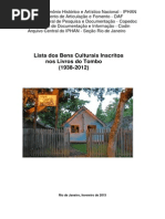 Lista de Bens Tombados Pelo IPHAN - P-s-textual 27 02 13