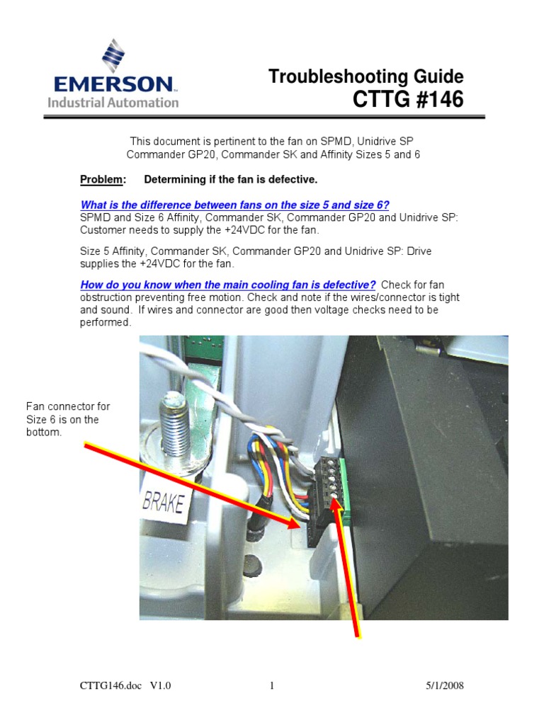 Troubleshooting For Unidrive SP Commander GP20 PDF Electrical
