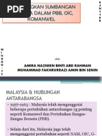 Sumbangan Malaysia Dalam PBB, OIC, Komanwel - Fakrul & Nazneen