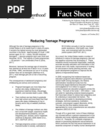 Reducing Teenage Pregnancy
