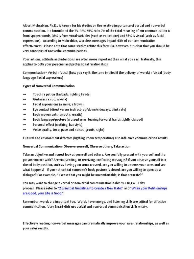 Mehrabian Body Language Analysis