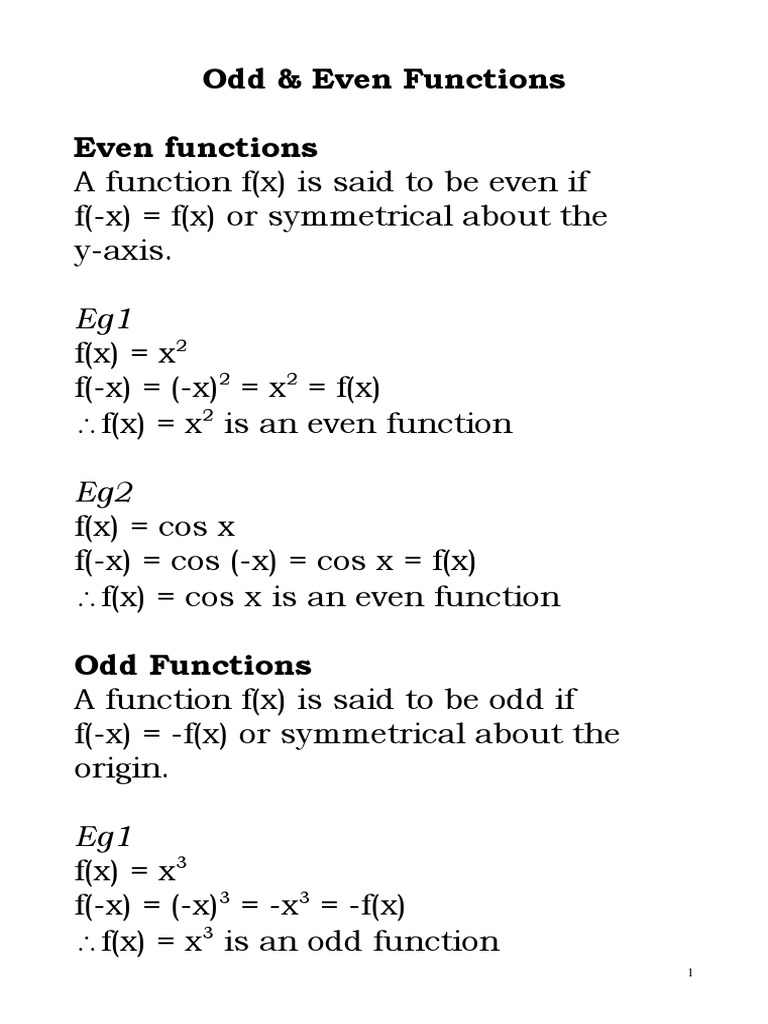 2.Odd Even Function1 | Sine | Trigonometric Functions