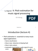 Chapter 4: Pitch Estimation For Music Signal Processing: KH Wong