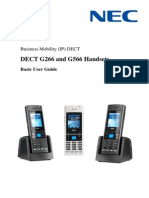 NEC G266 and G566 DECT Handset User Manual