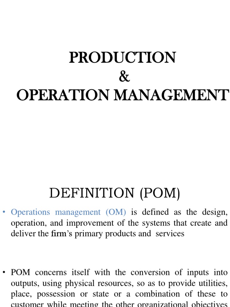 POM Unit 1 Operations Management New Product Development