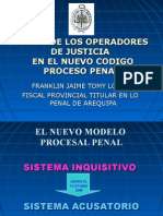 El Rol de Los Operadores de Justicia en El Nuevo Codigo Proceso Penal