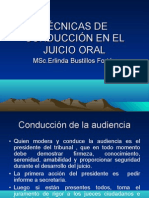 Tecnicas de Conduccion en El Juicio Oral