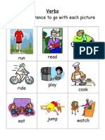 Write A Sentence To Go With Each Picture: Verbs