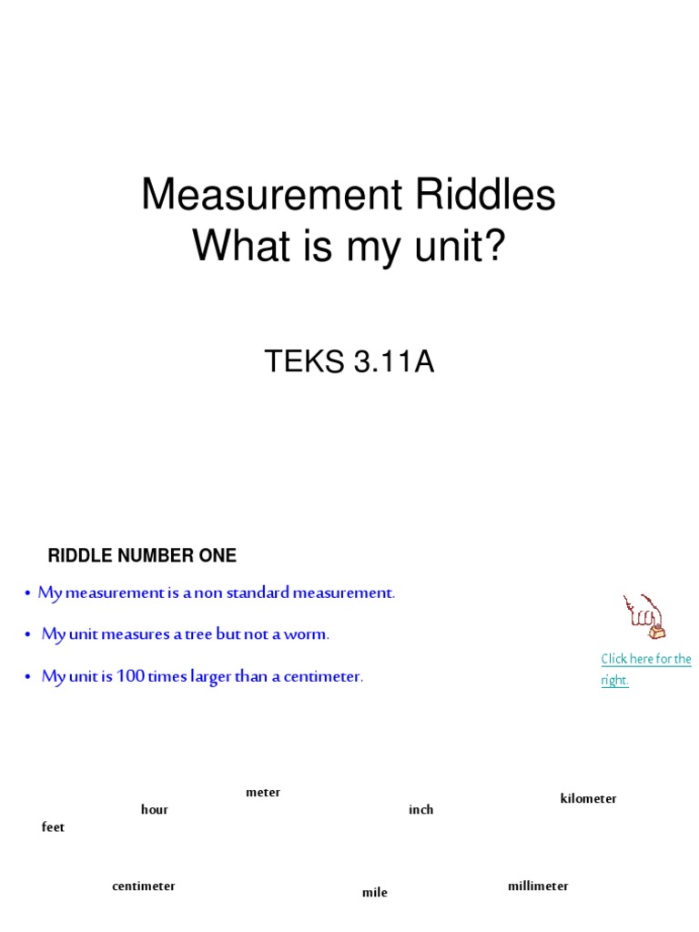 Measurement Riddles | PDF