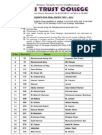 Preliminary Test Result 2014