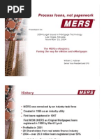 MERS Legal Issues in Mortgage Technology