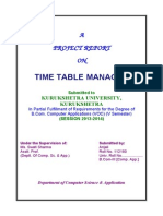 Time Table Manager: A Project Report