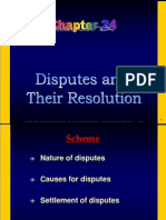 Disputes and Resolution