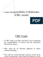 Class Responsibility Collaborator (CRC) Model