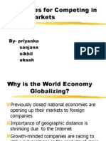 Strategies For Competing in Global Markets: By-Priyanka Sanjana Nikhil Akash
