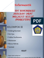 Study Biofarmasi Sediaan Obat Melalui Kulit (Perkutan)