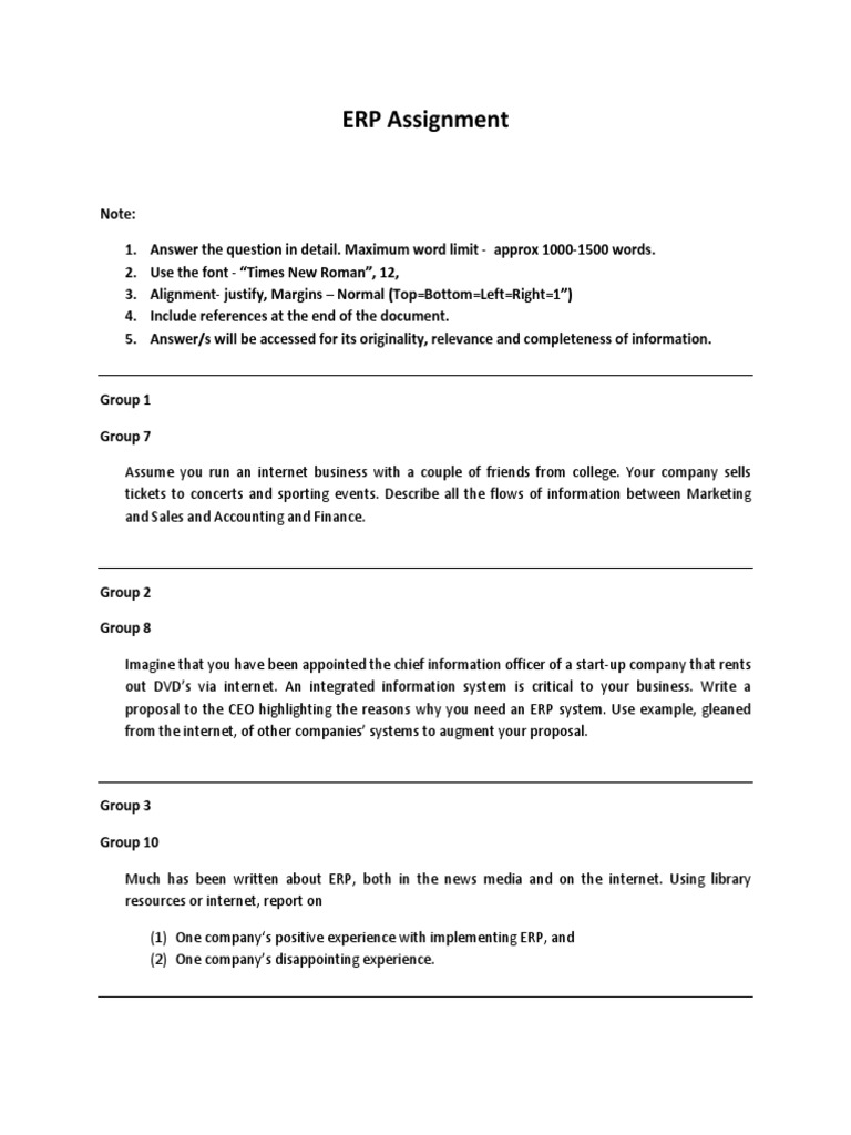 ERP Assignment QB | PDF | Service Oriented Architecture | Enterprise ...
