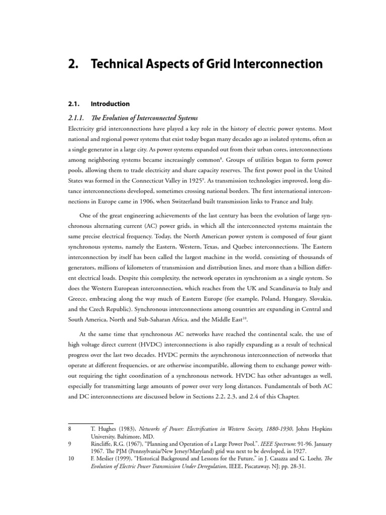 Technical Aspects of Grid Interconnection | PDF