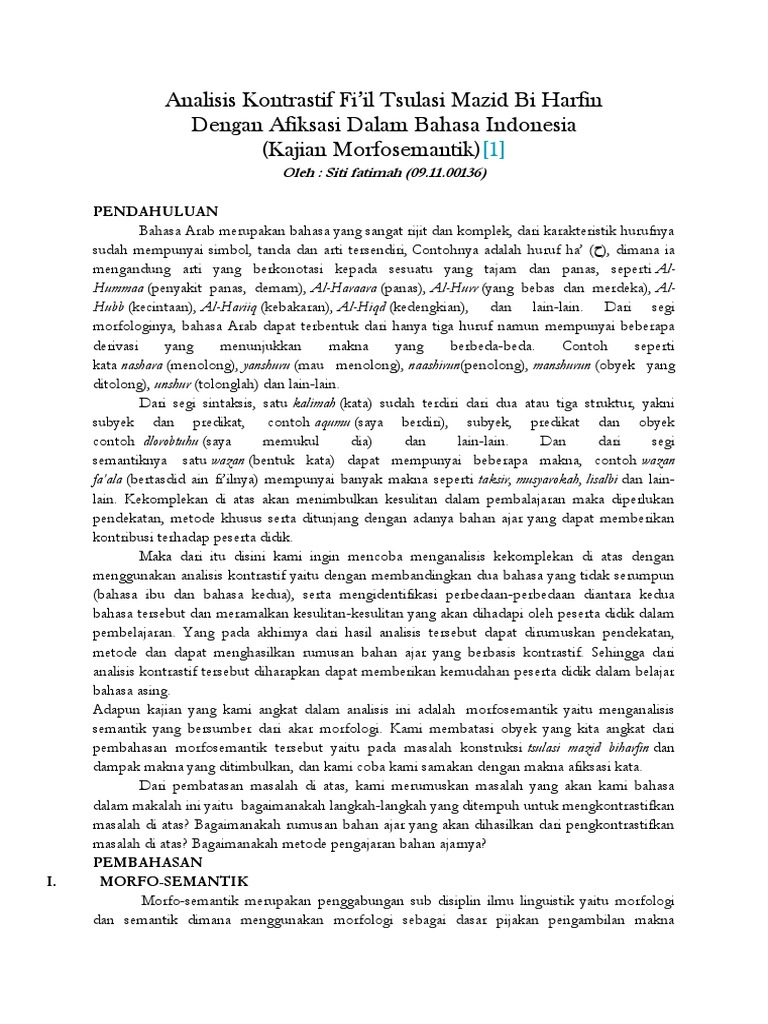Analisis Kontrastif Fi Pdf