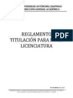 REGLAMENTO DE TITLACIÓN