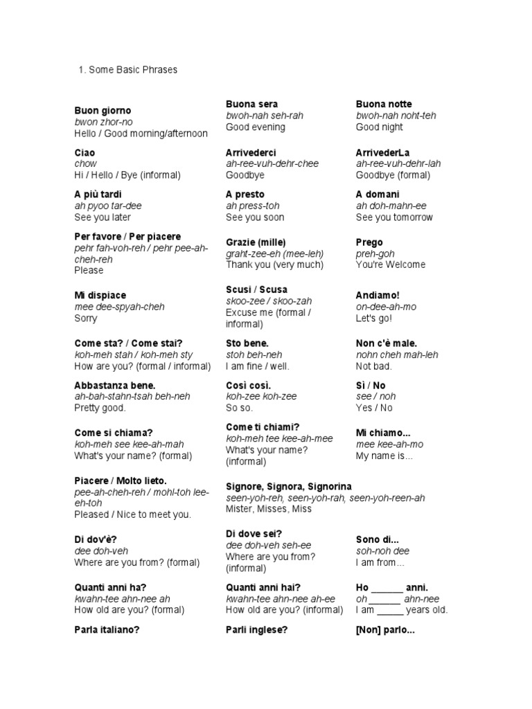 Italian 101 | PDF | Grammatical Gender | Vocabulary
