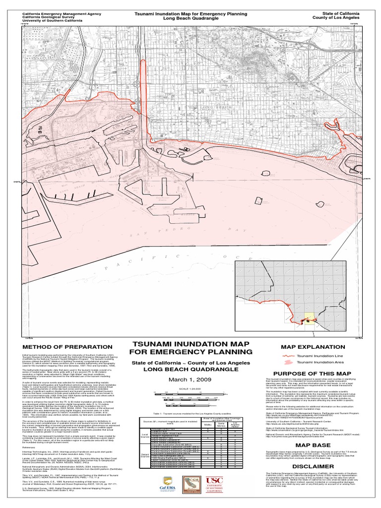 Long beach tsunami evacuation route