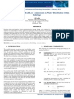 Statistical Modeling of Head Loss Components in Water Distribution Within Buildings