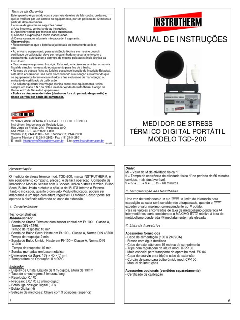 Tgd 200 Pdf Calor Temperatura