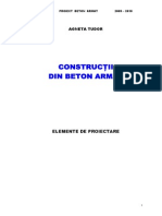 Construcţii Din Beton Armat Elemente de Proiectare Proiectarea Unei Placi Monolite Din Beton Armat Proiectarea Unei Grinzi Din Beton