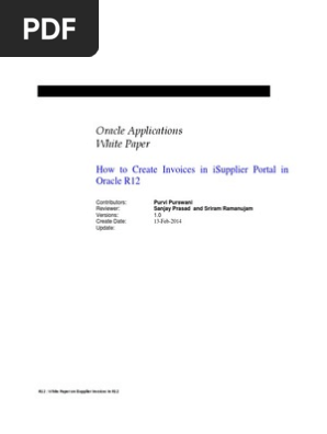 How to Create Invoices in iSupplier Portal