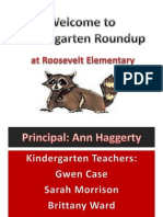 Welcome To Kindergarten Roundup