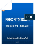 Precipitaciones Oct 2010 - Abr 2011