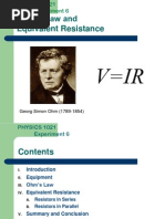 Ohms Law | PDF | Voltage | Electrical Resistance And Conductance