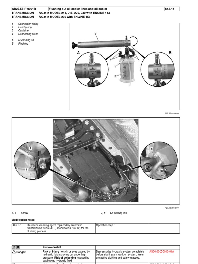 722.9 Tranny Oil Line Flush | PDF | Transmission (Mechanics) | Motor Oil