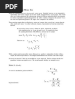 T-Test For Difference of Means