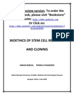 Bioethics of Stem Cell Research and Cloning