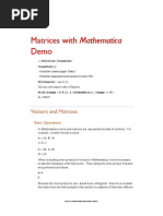 Matrices Example With Mathematica