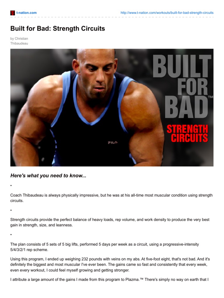 for Bad Strength Circuits Muscle Hypertrophy