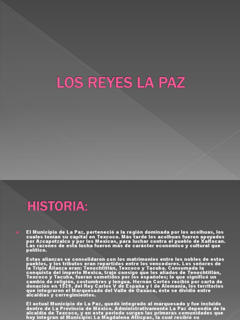 Historia y Tradiciones de Los Reyes La Paz | PDF | Escuelas | Salud y ...