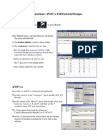 Minitab Instructions ANOVA