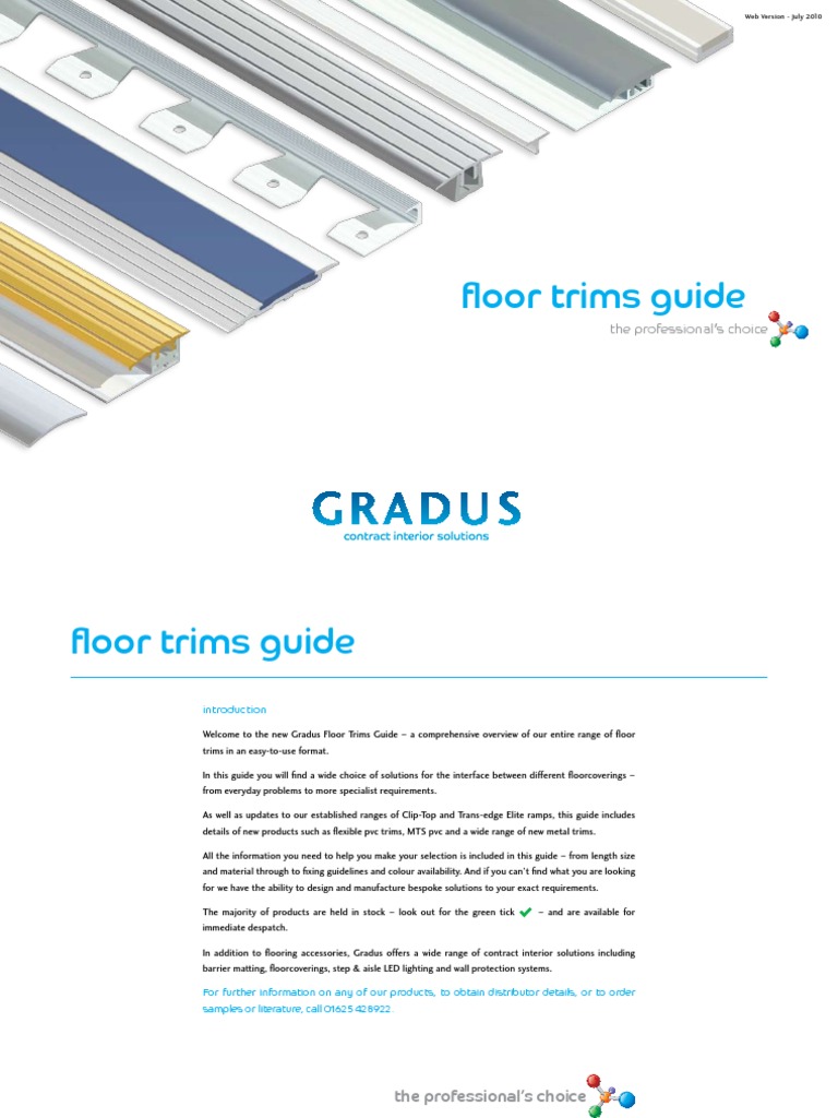 Catalogue - Floor Trims Guide | PDF | Flooring | Tile